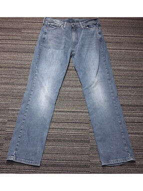 Levi's 514 Jeans Mens 36x32 Light Wash Blue Denim Straight Fit